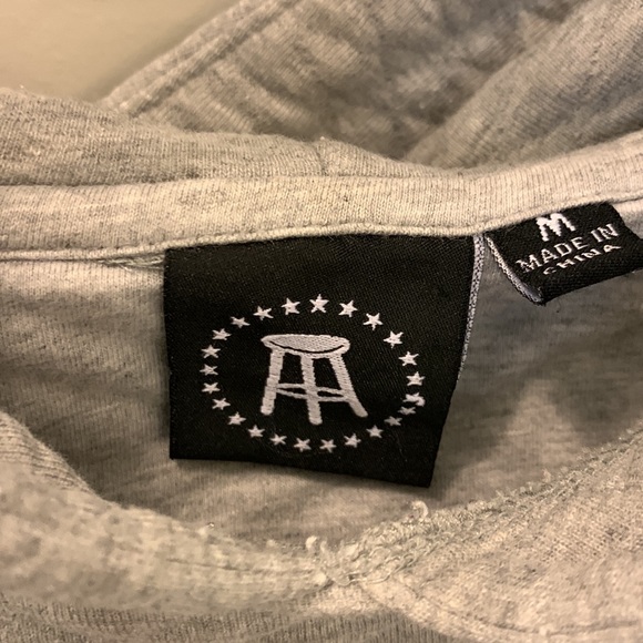 Men’s quilted BARSTOOL SPORTS hoodie with patch elbows - Picture 4 of 6